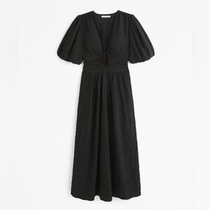 Abercrombie & Fitch Tie-Front Textured Maxi Dress - size large.